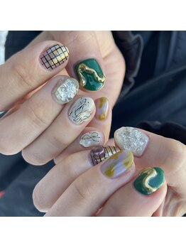 ネイルサロン エーナイン ザ ビッグ豊平店/持ち込みデザイン