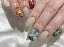 アース コアフュールボーテ 東松山店(EARTH coiffure beaute)/チェックネイル　12500円