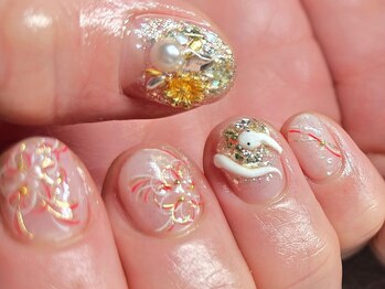 ネイルフロンティア 吉祥寺(NAIL FRONTIER)/F水引干支ネイル11980円