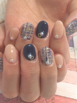 トータルサロン 白べぇーっ プラス/ツイードネイル♪