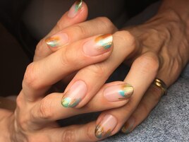 塗りかけネイル
