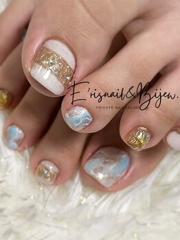 イリスネイル アンド ビジュー(E’risnail&Bijew.)/ハワイアンフットネイル