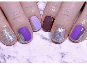 アルーシェ 平井(Alushe)/上品◎パープル＆ミラーアート