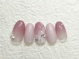 大人フラワーネイル