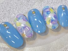 ビービーネイル(BB)/綺麗な水彩フラワー