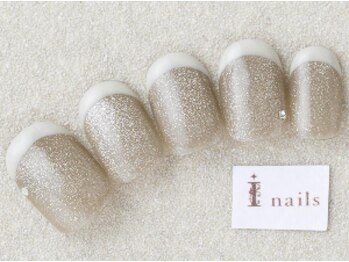 アイネイルズ 三宮店(I nails)/マグネットフレンチ¥8000