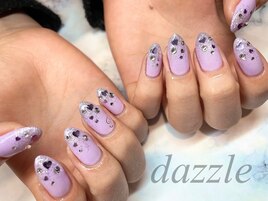 ラメグラ×ハートネイル