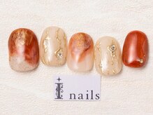 アイネイルズ 池袋店(I-nails)/テラコッタゴールドニュアンス