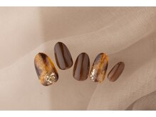 エムスラッシュ ネイル センター北店(M.SLASH)/ブラウンべっ甲ネイル