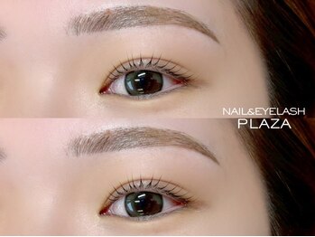 アイラッシュプラザ 南森町店(EYELASHPLAZA)の写真/似合う眉毛で印象UP☆【美眉WAX脱毛1回+アイブロウスタイリング】束感まつげパーマとセットで韓国風目元に!