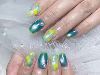 グラム(Glam)/夏っぽ透け感ネイル