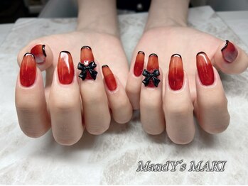 マンディーズ(MandY's)/リボン/ブラック/ちゅるん