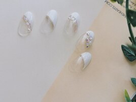 定額デザイン　斜め白フレンチ