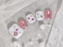 ジョアアンジェ 福島店(joieange)/ガーリー　フット　韓国ネイル