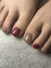 ハチニーキューネイルアトリエ(829 Nail Atelier)/ワンカラー+フラッシュラメ