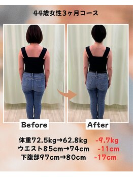 くさば整骨院/44歳女性/ダイエット3か月コース