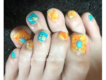 ノワール ネイルアンドスクール(Noire)/夏色フットネイル★