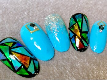 ビービーネイル(BB)/ステンドグラス風ネイル