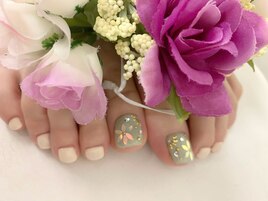 [中村]Foot☆リーフホロネイル