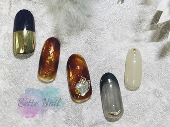 セッテネイル(Sette Nail)/王道ベッコウデザイン☆