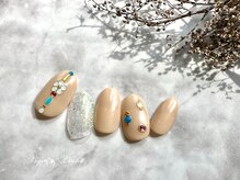 ヴィガー アンド ルックス 白金 目黒(Vigor&Looks)/ヌーディー　ビジューネイル