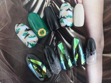 ネイルサロンセレーネ(Selene)/ブラック★迷彩