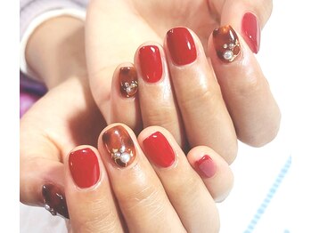 爪ソウシャイン(爪 SO SHINE)/べっ甲ネイル☆