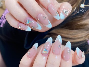 ウサギネイル 新大久保店(usagi nail)/マグネットフレンチ秋可愛い