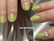 ネイルドットスタジオ 堺筋本町(NAIL DOT STUDIO)/ピスタチオワンカラー