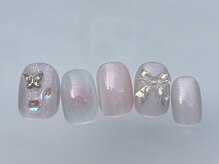 アイネイルズ 恵比寿店(I nails)/ピンクリボン蝶々