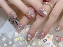 Angel nail【ジェルネイル/長さ出し/マグネット】の雰囲気（シールつけ放題が上品で可愛い!!とっておきのネイルを★）