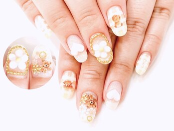ネイルコレクション ピンク(Nail Collection Pink)/ジェル放題★3Dフラワー・くま