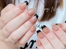 ウサギネイル 新大久保店(usagi nail)/マグネットフレンチ秋可愛い