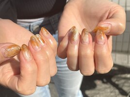カフェオレ風塗りかけアート