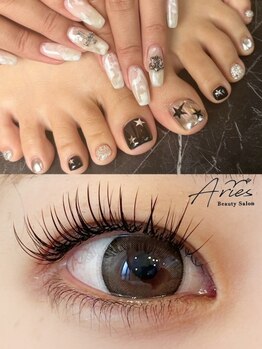 アリーズ 麻布十番店(Aries)の写真/口コミ高評価の実力サロン★ネイル&アイ/ハンド&フットの同時施術は“1000円割引&完全個室“をご案内!!