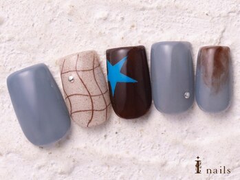 アイネイルズ 横浜WEST店(I-nails)/Y2Kスターチェック韓国8000円