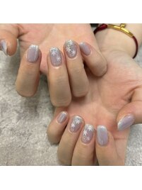 2025冬ネイル【雪の結晶ネイル】