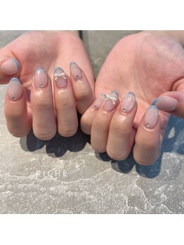 リッシュ(RICHE)/夏色細フレンチ×リボン