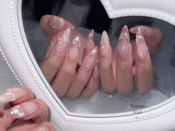 ピンクマグネットネイル