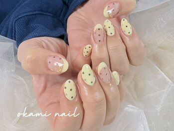 おかみねいる(okami nail)/butter yellow