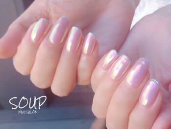 スープ(SOUP)/オーロラ ラメライン ピンク