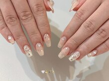 ランドネイル 天神(LANDNAIL)/フラッシュフレンチ×ハート*゜