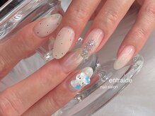 アントレッド(entraide)/抜け感◎ゆるかわネイル