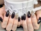 黒ラメ+ニュアンスミラー