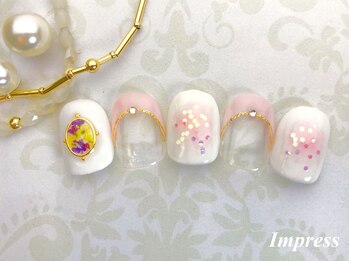 ネイルサロン インプレス(Impress)/【ブローチ風ネイル】