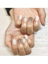 リルガーデン 新宿南口(Lil' Garden)/ブランケットチェックネイル