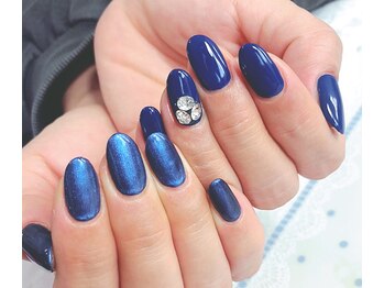 爪ソウシャイン(爪 SO SHINE)/アシメネイビー☆