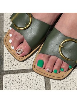 Mネイルアンドカフェ シェレステ/ボッテガグリーン