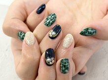 ディーネイル 池袋(D-nail)/【森】ツイードネイル