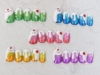 クリームソーダネイル